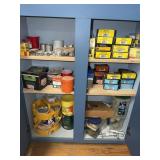 Bottom cabinet contents - drywall screws, nails,
