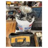Lot- Dewalt tool bag, drill bits,