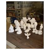 Nativity set glazed ceramic