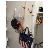 Lot- grill utensils and pan, small fan,