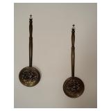 2 Brass tavern scene bed warmer style