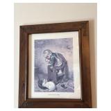 Print of little girl and bunny titled