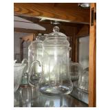 Princess House Heritage etched glass pitcher