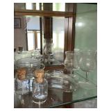 Princess House Heritage creamer, wine glasses,
