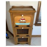 Wooden potatoe & onion bin with