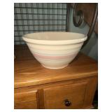 McCoy mixing bowl with blule and pink