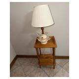 2 Tiered telephone table 14 X 11.25 X 25.5 and a