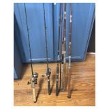 Fishing rod and reel lot - Daiwa, Rhino,