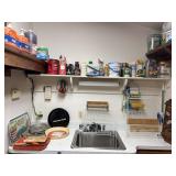 Lot - cleaning supplies, beer trays,