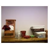 Lot including wicker & other baskets, star shaped