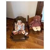 Berenguer La Newborn vinyl doll, wooden
