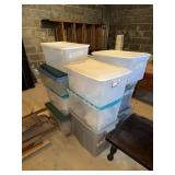 Lot of 11 storage totes