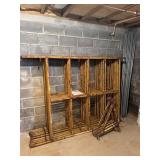 Lot of 11 sections of scaffolding with support