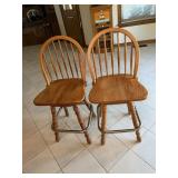 4 Keller Oak Windsor style wooden