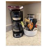 Black & Decker coffee pot and kitchen utensils