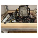 Lot - work lights, Euro slide drawer slides,