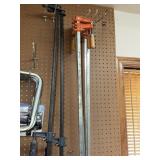 4 Jorgensen steel bar clamps and 2 other bar