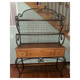 Keller bakers rack with glass shelves