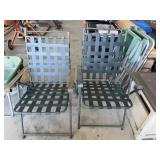 4 Folding chairs - 2 have wrought iron frames