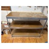 Shelving unit 48 X 18.25 X 36.5 and 2 desk chairs