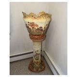 Sampson Bridgwood & Sons jardiniere and pedestal