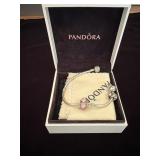 Pandora snake chain charm bracelet