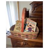 Easter basket containing 3 old Betty Crocker cook
