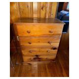 Pine 4 drawer dresser 37 X 14.5 X 34.25