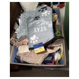 Box lot of linens including placemats and