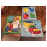3 Playskool wooden puzzles