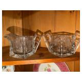 Heisey Glass Quator pattern open sugar bowl and