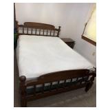 Queen size bed with mattress and box spring with