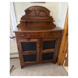 Antique 4 tin pie safe 38 X 14.5 X 55.75