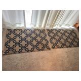 2 Trellis 30 X 46 teal area rugs