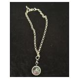 Origami Owl silver tone floating memory locket