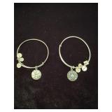 2 Alex and Ani silver tone expandable wire