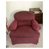 Isenhour rose colored club chair and a Sears tan