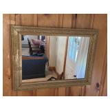 Rectangle wall mirror with gold gilt frame
