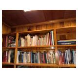 2 Shelves of books including Atlas of the World,