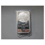 5 Ounce .999 Fine Silver Bar