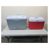 Two Rubbermaid Coolers