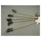 Five American Alligator Back Scratchers
