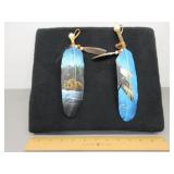 Two Painted Feathers
