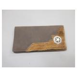 Leather and Cowhide Checkbook Cover