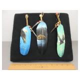 Three Painted Feathers