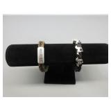 Two CC Magnetic Clasp Bracelets, Sz. L
