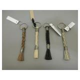 Four CC Horsehair Keychains