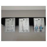 Three Pair CC Earrings