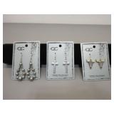 Three Pair CC Earrings