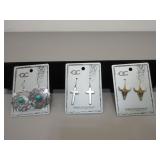 Three Pair CC Earrings